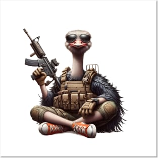 Tactical Ostrich Posters and Art